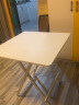 升哥 折叠餐桌户外折叠桌子电脑桌简易便捷小户型方桌吃饭桌椅子组合 纯白色70*70*74cm【加粗桌腿】 实拍图