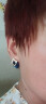 伊黛儿韩国气质耳钉女欧美带钻水晶几何耳环网红同款耳饰品生日礼物 B2X605-A38方形水晶水钻耳钉蓝色 实拍图