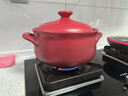 凯得宝（K+dep） 日本日式砂锅炖锅陶瓷煲汤锅煲仔饭家用沙锅明火耐高温石锅 二代锅3-6人适用红 3.5L 实拍图