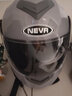 NEVA新国标B类头盔男揭面盔电动车头盔女双镜片冬季保暖全覆式安全帽 新国标星空灰-透明镜片 实拍图