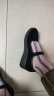 颐福元老北京布鞋女士软底黑色一字带酒店工作鞋透气防滑坡跟广场舞蹈鞋 厚底黑色 36 实拍图