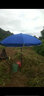 启励遮阳伞户外太阳伞大号摆摊用雨伞大型庭院沙滩伞折叠夜市地摊圆伞 2.4米蓝色三层架/银胶加厚 实拍图