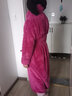 赛图蒙 睡袍女秋冬季加厚长款情侣睡衣男浴袍珊瑚绒睡衣大码家居服 女款-1506玫红色 M （身高150-158CM，体重80-115斤） 实拍图