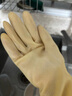 巧姨橡胶手套劳保工作耐磨耐用胶皮防水洗衣服洗碗女厨房家用 乳白色特厚5双装 S(小码) 实拍图
