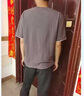 花花公子短袖T恤男士套装夏季薄款休闲短裤子男五分裤运动透气半袖衫男装T A3-07/DK-6118短套装灰色 L 实拍图