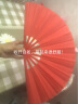 SANBF太极扇红色功夫扇武术表演中国风双面响扇健身成人儿童塑料舞蹈扇 加密塑骨：8寸【双面红】 实拍图