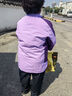 雅鹿三合一冲锋衣女男防风短外套加绒加厚可拆内胆风衣保暖滑雪登山服 YLN11Z36820紫色/深紫-女 4XL 实拍图