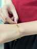 中国黄金（CHINA GOLD）18k黄金环环相扣手链女双环转运珠手饰七夕情人节生日礼物送女友 【京速达】18K黄金/环环相扣手链 实拍图