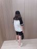 後达宜（HOUDAYI）特别的亲子装夏季母女装休闲polo衫套装洋气宽松夏季透气两件套潮 黑色 110 晒单实拍图
