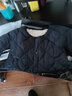 惜暖羊毛护肩中老年皮毛一体颈椎加厚保暖马甲男女秋冬季羽绒羊绒坎肩 无领蓝黑色(羊毛款) 2XL(建议140-160斤) 实拍图