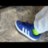 adidas GRAND COURT BASE 00s休闲麂皮板鞋男女阿迪达斯轻运动   半荧光蓝/白色/树脂黄   42.5 实拍图