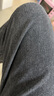 百鹊亭（BAIQUETING）裤子夏季男直筒宽松阔腿老爹裤潮牌ins港风九分坠感牛仔裤 灰色【松紧腰】 XL 实拍图
