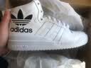 阿迪达斯（adidas）三叶草女鞋 26秋季新款运动鞋轻便透气休闲鞋低帮耐磨复古滑板鞋 汉玉白/奇妙浅灰蓝【热销款】 37 (230mm) 实拍图