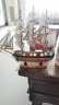 室内（Snnei）仿真木质帆船模型摆件 一帆风顺小木船装饰 生日礼物毕业纪念品 香槟色帆船33cm成品 无需拼装 实拍图