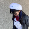 Charm Kendo帽子女秋冬季百搭洋气贝雷帽学生纯色针织保暖高级感穿搭兔毛 奶白色 晒单实拍图