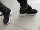 莱沙琼思 女鞋内增高春秋韩版板鞋学生运动增高鞋网面透气休闲旅游鞋子 1026秋季皮面黑色 39 实拍图