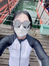 宜肤潜水服女长袖防晒分体潜水冲浪修身显瘦浮潜泳衣男水母衣套装 实拍图