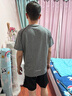 艾伦伯顿（Alen Botun）运动套装男健身服速干冰丝休闲短袖夏季薄款t恤训练篮球跑步服 暗黑套装+灰黑套装 L(130-145)斤 实拍图