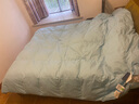 源生活100%白鸭毛羽毛被子被芯约8斤【填充2000g】220*240cm 蓝色 实拍图