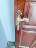 老铜匠门锁全铜卧室门仿古复古欧式把手门把锁心机械锁仿古室内门卧室 中号玫瑰金色504-304 35-45mm 实拍图