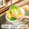 家の物语（KATEI STORY）日本进口厨房沥水洗菜篮塑料洗菜盆水果蔬菜清洗盆碗碟收纳篮 白色沥水篮 实拍图