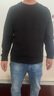 真维斯卫衣男春秋长袖T恤上衣休闲体恤秋衣休闲服打底衫圆领纯色简约 黑色 XL (建议130-150斤) 实拍图