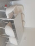 左客左家（ZUOKEZUOJIA）法式轻奢奶油白岩板餐桌长方形现代简约饭桌家用小户型餐桌椅组合 1米4+纯肉色皮革椅| 一桌六椅 实拍图