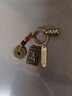 华能麒赵公明十二生肖财神令钥匙扣挂件男女个性钥匙吊坠黄铜招米守护牌 赵公明+生肖鼠+五帝钱+葫芦+财令 实拍图