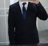 海派浩宇西服套装男士修身商务正装西装整套男职业装上班套西新郎结婚礼服 黑色二扣西服+西裤 M (165) 推荐45-50kg 实拍图