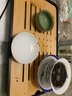 豪祥（HAOXIANG） 轻奢功夫干泡茶盘家用客厅办公室密胺小型沥储水嵌入式托台套装 中长方形（黑)32×19cm 实拍图