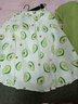 枣安童装女童连衣裙夏装套装2021新款韩版4-12岁儿童装洋气清凉短袖两件套公主裙子夏季女孩大童夏款 绿色牛油果裙 160(建议身高155左右) 实拍图