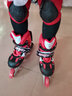 拓呈溜冰鞋儿童全套装成人男女小孩旱冰鞋滑冰鞋轮滑鞋直排轮初学者 紫前闪光套装(头盔+护具+配件) M （适合鞋码31-35码）适合脚长20-23CM 实拍图
