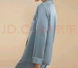 金三塔真丝睡衣女100%桑蚕丝外穿丝滑亲肤两件套睡裤居家服礼物 雾霾蓝 XL 实拍图