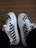 回力小白鞋女百搭棋盘格帆布鞋女厚底女鞋2025年冬季新款休闲鞋轻便鞋 白黑色 37 实拍图