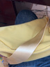 布燃日系ins风斜挎包女学生原宿简约纯色布饺子包时尚百搭单肩包女 黄色(带小花挂件) 实拍图