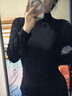健卡丹秋冬季新款长袖打底衫女加绒加厚半高领保暖上衣修身显瘦打底衫女 春秋款 黑色 L 适合90-120斤 实拍图