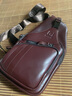 牛船长皮具 青年男士真皮胸包头层牛皮单肩运动插锁防盗休闲时尚胸前挂男包 咖啡色 实拍图