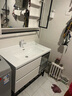启鸣（QIMING）智能浴室柜陶瓷一体盆卫生间洗手台洗脸盆柜组合卫浴面盆柜洗漱台 【标准镜柜】陶瓷一体盆+落地柜 90cm 实拍图