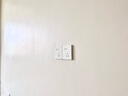 霍尼韦尔开关插座面板空调插网络墙壁插超薄86型暗装全屋定制磨砂白色五孔 二开单控 实拍图