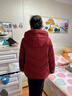 隽狐中老年羽绒服女短款妈妈冬装加厚大码60岁70老人奶奶太太冬季外套 红色 XL 【推荐85-105斤】 实拍图