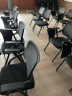 企佳培训椅带写字板折叠椅一体钢脚四脚员工开会教室会议室椅子带桌板 黑色+烤漆架+小桌板-可折叠 晒单实拍图