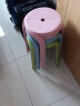 华恺之星 凳子椅子 加厚塑料凳子椅子休闲时尚彩色换鞋凳矮凳 YK-016 4把装蓝绿橘粉 晒单实拍图