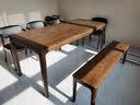 沃木 实木长凳餐凳 客厅餐椅组合简约小户型家具 红橡木 1.45米长凳【FS-1309-03】 实拍图