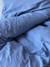 京东京造 24支纯棉仿麻空气洗四件套 A类被套床单枕套 1.8米床 暮霞蓝紫 实拍图