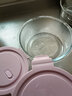欣美雅耐热玻璃饭盒微波炉专用碗保鲜盒学生玻璃碗带盖泡面碗水果盒密封 落樱粉990+660+400毫升 实拍图
