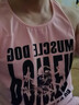 MUSCLE DOG 肌肉狗背心男 夏季宽松无袖快干吸汗坎肩运动健身训练 粉红色 XL 实拍图