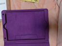亖燚 苹果2021ipad保护套10.2皮套轻薄第九代全包8防摔9.7英寸air1支架mini6外壳 紫色（保护套+钢化膜） 2021款iPad 10.2英寸（第九代） 实拍图