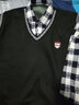 花花公子假两件毛衣男秋冬打底衫韩版男士针织衫毛线衣秋冬季款加绒加厚 黑色 3XL 实拍图