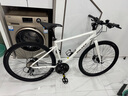 格莱仕飓风专业破风公路自行车平把跑车男女式通用24速油压碟刹变速赛车 米白 24速 700Cx46cm 实拍图