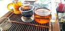 美斯尼 茶杯玻璃茶具茶水分离杯子泡茶玻璃水杯马克杯加厚带把手过滤 彩蜂杯320ml（琥珀色） 实拍图
